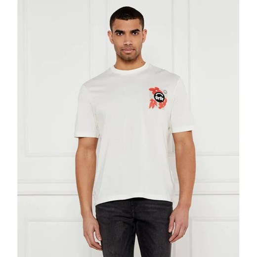 Hugo Blue T-shirt Nufloro | Regular Fit ze sklepu Gomez Fashion Store w kategorii T-shirty męskie - zdjęcie 184995706