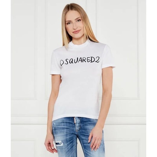 Dsquared2 T-shirt | Regular Fit ze sklepu Gomez Fashion Store w kategorii Bluzki damskie - zdjęcie 184995737