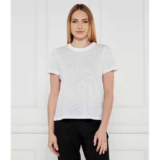 Calvin Klein T-shirt | Relaxed fit | z dodatkiem lnu ze sklepu Gomez Fashion Store w kategorii Bluzki damskie - zdjęcie 184995817