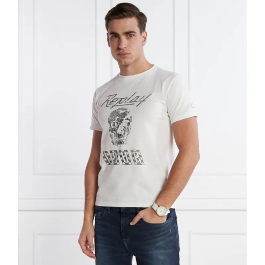 Replay T-shirt | Regular Fit ze sklepu Gomez Fashion Store w kategorii T-shirty męskie - zdjęcie 184995885