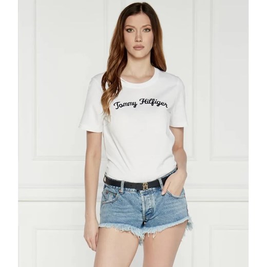 Tommy Hilfiger T-shirt | Regular Fit ze sklepu Gomez Fashion Store w kategorii Bluzki damskie - zdjęcie 184995945