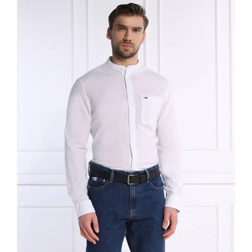 Tommy Jeans Koszula MAO | Regular Fit | z dodatkiem lnu ze sklepu Gomez Fashion Store w kategorii Koszule męskie - zdjęcie 184996077