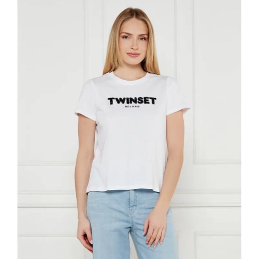 TWINSET T-shirt | Regular Fit ze sklepu Gomez Fashion Store w kategorii Bluzki damskie - zdjęcie 184996217
