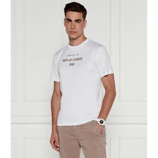 Replay T-shirt | Regular Fit ze sklepu Gomez Fashion Store w kategorii T-shirty męskie - zdjęcie 184996318