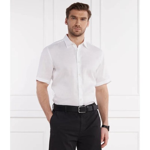 BOSS BLACK Lniana koszula S-LIAM-ken | Regular Fit ze sklepu Gomez Fashion Store w kategorii Koszule męskie - zdjęcie 184996407