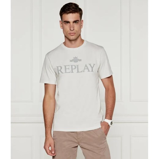 Replay T-shirt | Regular Fit ze sklepu Gomez Fashion Store w kategorii T-shirty męskie - zdjęcie 184996526