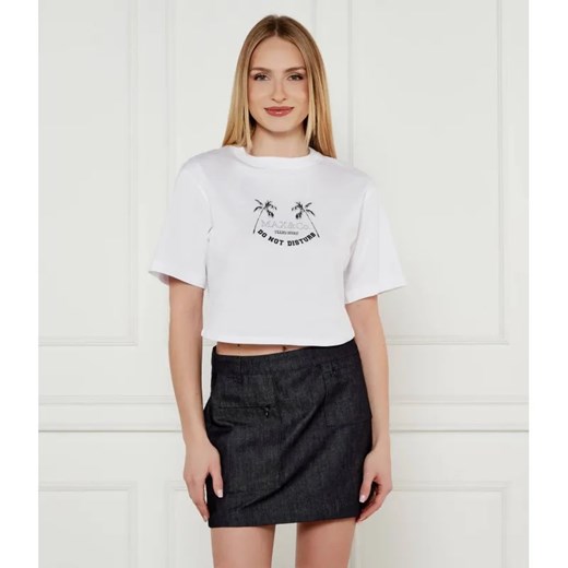 MAX&Co. T-shirt BABELE OPTICAL | Cropped Fit ze sklepu Gomez Fashion Store w kategorii Bluzki damskie - zdjęcie 184996569