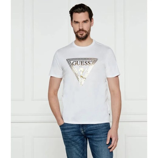 GUESS T-shirt CHAIN TRI LOG | Regular Fit ze sklepu Gomez Fashion Store w kategorii T-shirty męskie - zdjęcie 184996968