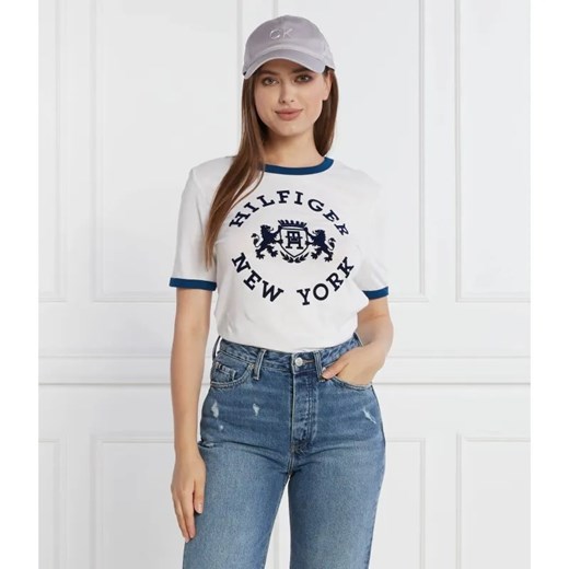 Tommy Hilfiger T-shirt | Regular Fit ze sklepu Gomez Fashion Store w kategorii Bluzki damskie - zdjęcie 184997336