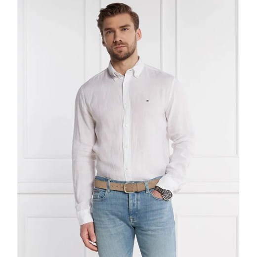 Tommy Hilfiger Lniana koszula PIGMENT DYED | Regular Fit ze sklepu Gomez Fashion Store w kategorii Koszule męskie - zdjęcie 184997379