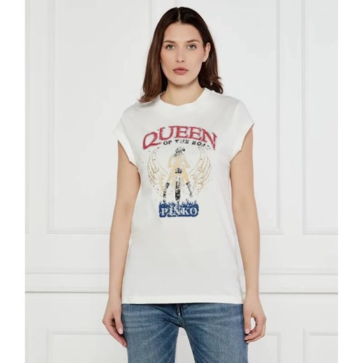 Pinko T-shirt MARRAKECH | Regular Fit ze sklepu Gomez Fashion Store w kategorii Bluzki damskie - zdjęcie 184997548