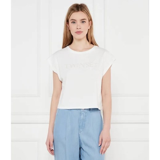 Twinset U&B T-shirt | Regular Fit ze sklepu Gomez Fashion Store w kategorii Bluzki damskie - zdjęcie 184997798