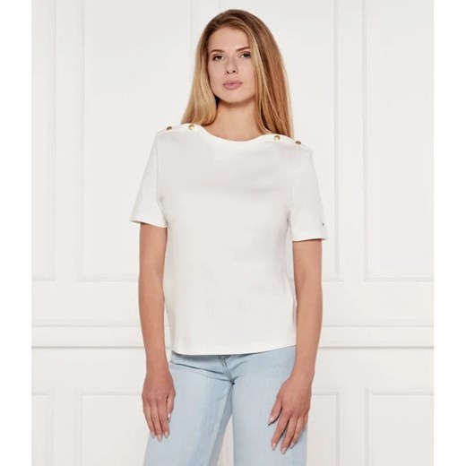 Tommy Hilfiger T-shirt | Regular Fit ze sklepu Gomez Fashion Store w kategorii Bluzki damskie - zdjęcie 184998138