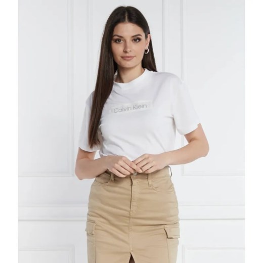 Calvin Klein T-shirt | Regular Fit ze sklepu Gomez Fashion Store w kategorii Bluzki damskie - zdjęcie 184998418