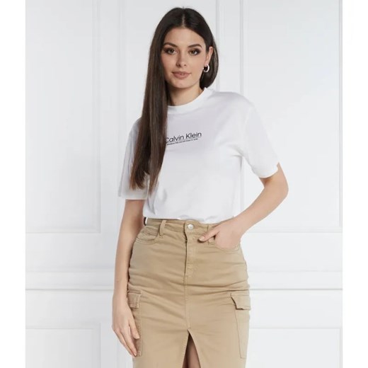 Calvin Klein T-shirt COORDINATES | Regular Fit ze sklepu Gomez Fashion Store w kategorii Bluzki damskie - zdjęcie 184998468