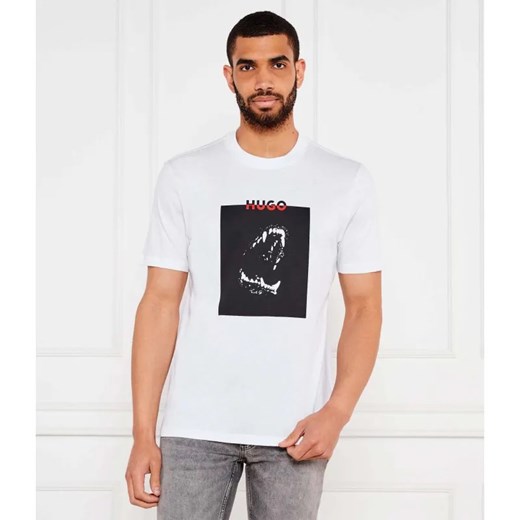 HUGO T-shirt Dobero | Regular Fit ze sklepu Gomez Fashion Store w kategorii T-shirty męskie - zdjęcie 184998469