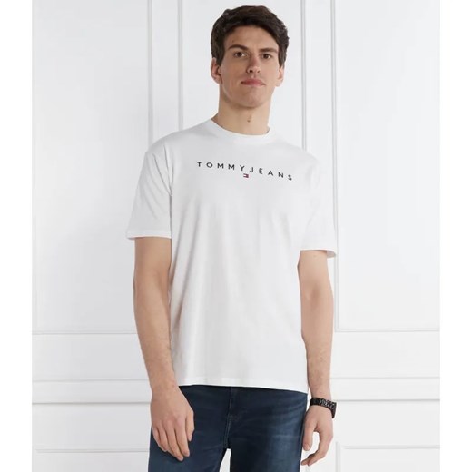 Tommy Jeans T-shirt LINEAR LOGO TEE EXT | Regular Fit ze sklepu Gomez Fashion Store w kategorii T-shirty męskie - zdjęcie 184998668