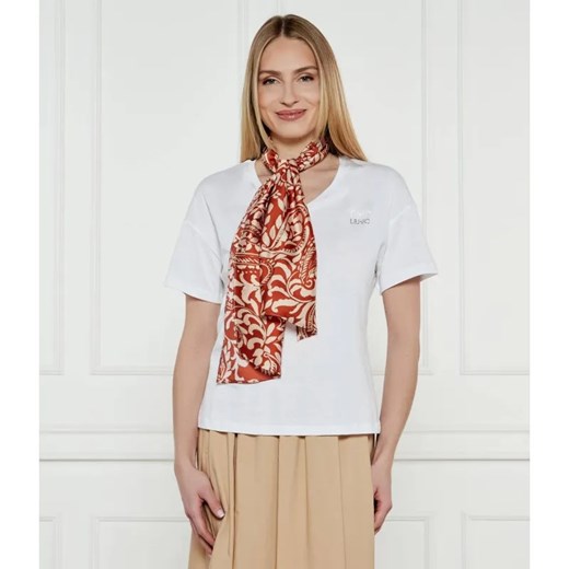 Liu Jo T-shirt + chusta | Regular Fit ze sklepu Gomez Fashion Store w kategorii Bluzki damskie - zdjęcie 184998675
