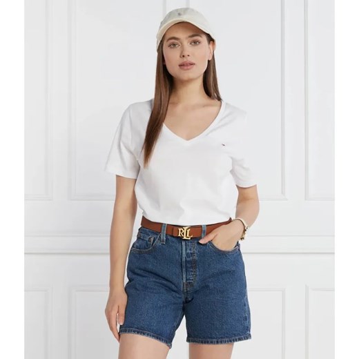 Tommy Hilfiger T-shirt MODERN REGULAR V-NK SS | Regular Fit ze sklepu Gomez Fashion Store w kategorii Bluzki damskie - zdjęcie 184998725