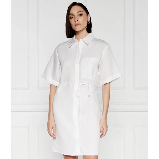 Calvin Klein Sukienka | z dodatkiem lnu ze sklepu Gomez Fashion Store w kategorii Sukienki - zdjęcie 184998767
