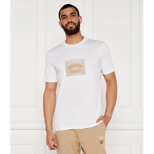 HUGO T-shirt Deterni | Regular Fit ze sklepu Gomez Fashion Store w kategorii T-shirty męskie - zdjęcie 184999067
