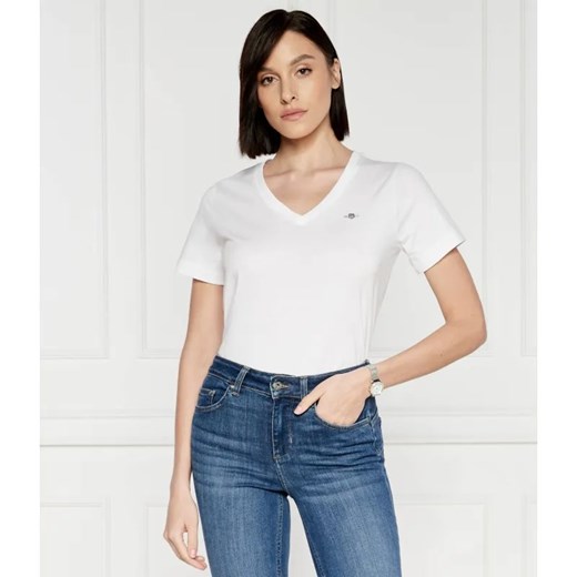 Gant T-shirt SHIELD | Regular Fit ze sklepu Gomez Fashion Store w kategorii Bluzki damskie - zdjęcie 184999125