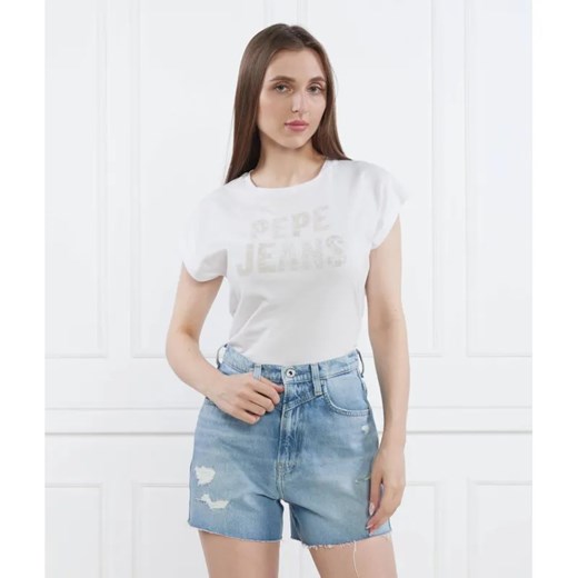 Pepe Jeans London T-shirt | Regular Fit ze sklepu Gomez Fashion Store w kategorii Bluzki damskie - zdjęcie 184999197