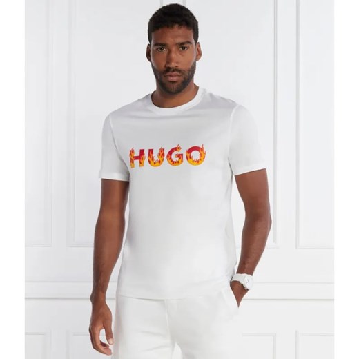 HUGO T-shirt Danda | Regular Fit ze sklepu Gomez Fashion Store w kategorii T-shirty męskie - zdjęcie 184999227