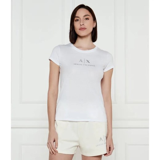 Armani Exchange T-shirt | Slim Fit ze sklepu Gomez Fashion Store w kategorii Bluzki damskie - zdjęcie 184999286