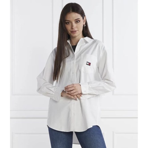 Tommy Jeans Koszula TJW BADGE BOYFRIEND SHIRT | Boyfriend fit ze sklepu Gomez Fashion Store w kategorii Koszule damskie - zdjęcie 184999407