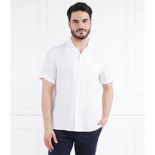 HUGO Lniana koszula Ellino 10248298 01 | Straight fit ze sklepu Gomez Fashion Store w kategorii Koszule męskie - zdjęcie 184999656