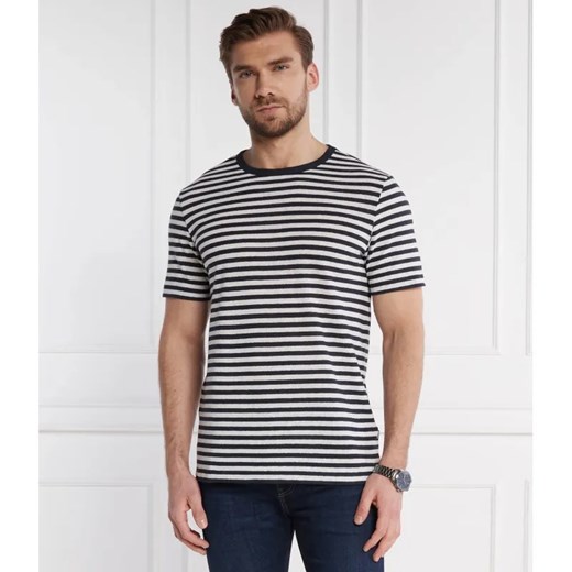 BOSS BLACK T-shirt Tiburt | Regular Fit | z dodatkiem lnu ze sklepu Gomez Fashion Store w kategorii T-shirty męskie - zdjęcie 184999858