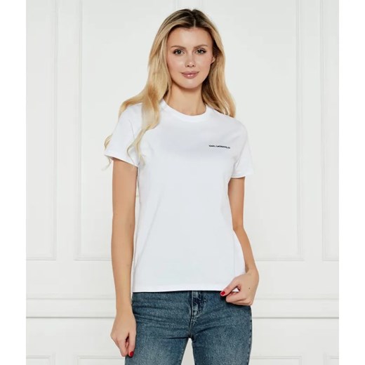 Karl Lagerfeld T-shirt ESSENTIAL | Regular Fit ze sklepu Gomez Fashion Store w kategorii Bluzki damskie - zdjęcie 184999868