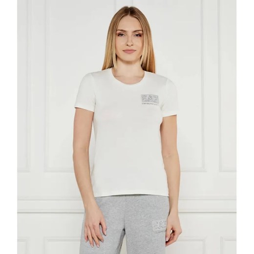 EA7 T-shirt | Regular Fit ze sklepu Gomez Fashion Store w kategorii Bluzki damskie - zdjęcie 184999927