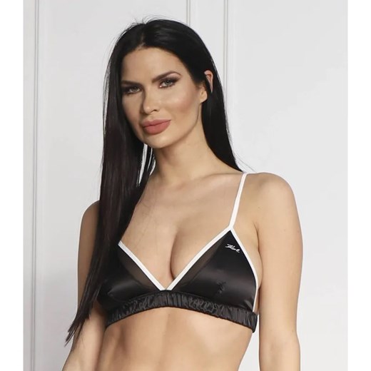 Karl Lagerfeld Satynowy biustonosz bi-colour satin triangle ze sklepu Gomez Fashion Store w kategorii Biustonosze - zdjęcie 185000836