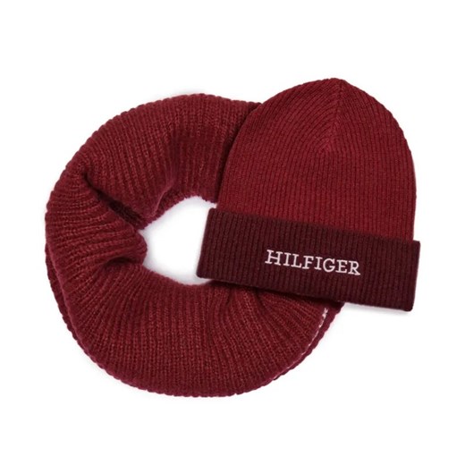Tommy Hilfiger Komin + czapka | z dodatkiem wełny ze sklepu Gomez Fashion Store w kategorii Czapki dziecięce - zdjęcie 185001446