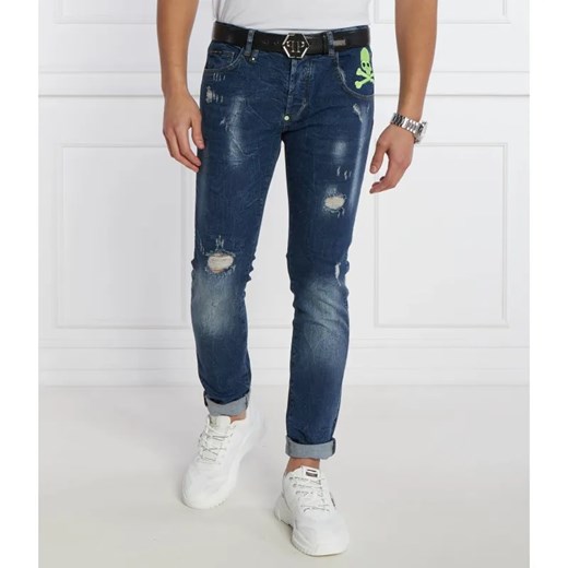 Philipp Plein Jeansy Skull&Bones | Straight fit ze sklepu Gomez Fashion Store w kategorii Jeansy męskie - zdjęcie 185001597