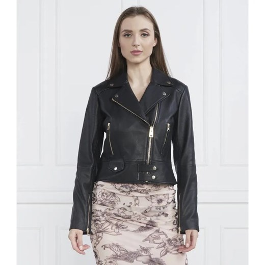 Pinko Skórzana ramoneska SENSIBILE | Regular Fit ze sklepu Gomez Fashion Store w kategorii Kurtki damskie - zdjęcie 185001678
