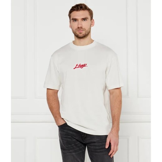 HUGO T-shirt Dlogotee | Loose fit ze sklepu Gomez Fashion Store w kategorii T-shirty męskie - zdjęcie 185001756