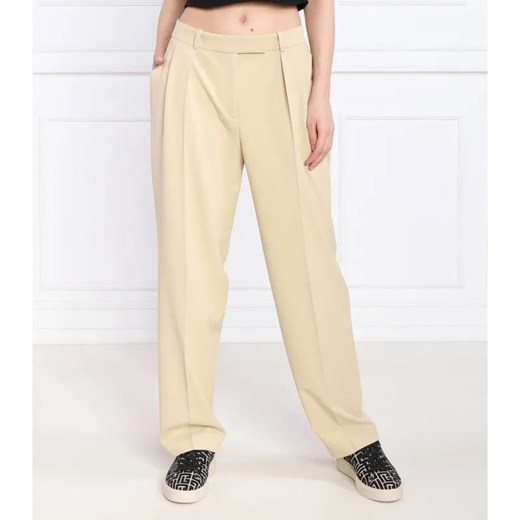 HUGO Spodnie Hanifa | Regular Fit ze sklepu Gomez Fashion Store w kategorii Spodnie damskie - zdjęcie 185001886