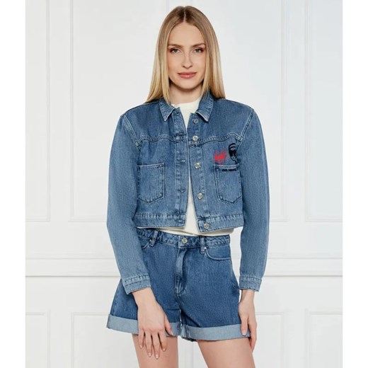 Karl Lagerfeld Kurtka jeansowa IKON DUO | Regular Fit ze sklepu Gomez Fashion Store w kategorii Kurtki damskie - zdjęcie 185002027