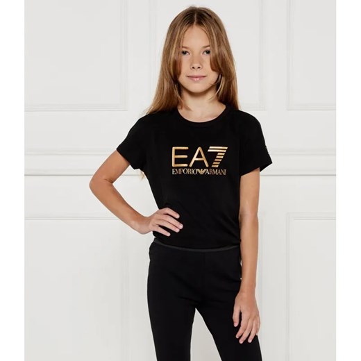 EA7 T-shirt | Regular Fit ze sklepu Gomez Fashion Store w kategorii Bluzki dziewczęce - zdjęcie 185002065