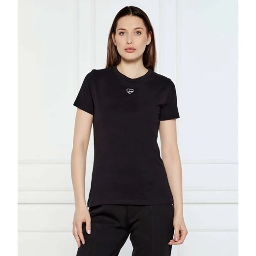 BOSS ORANGE T-shirt C_Elogo_21 | Regular Fit ze sklepu Gomez Fashion Store w kategorii Bluzki damskie - zdjęcie 185002279