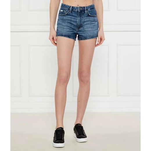 Guess Jeans Jeansowe szorty | Regular Fit | z dodatkiem lnu ze sklepu Gomez Fashion Store w kategorii Szorty - zdjęcie 185002458
