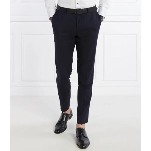 Oscar Jacobson Wełniane spodnie Denz | Slim Fit ze sklepu Gomez Fashion Store w kategorii Spodnie męskie - zdjęcie 185002589