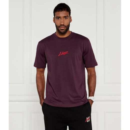 HUGO T-shirt Dlogotee | Loose fit ze sklepu Gomez Fashion Store w kategorii T-shirty męskie - zdjęcie 185002696