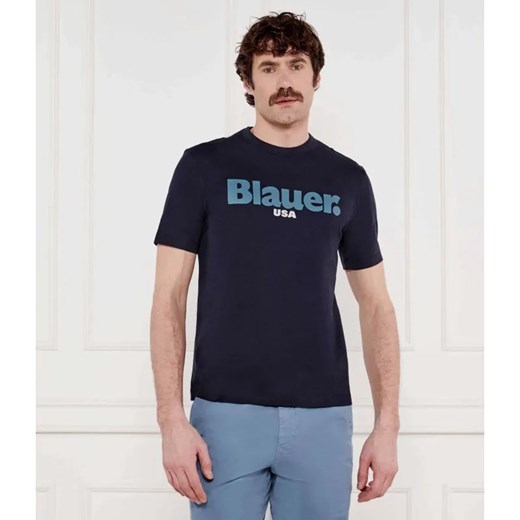 BLAUER T-shirt ERNST | Regular Fit ze sklepu Gomez Fashion Store w kategorii T-shirty męskie - zdjęcie 185003228