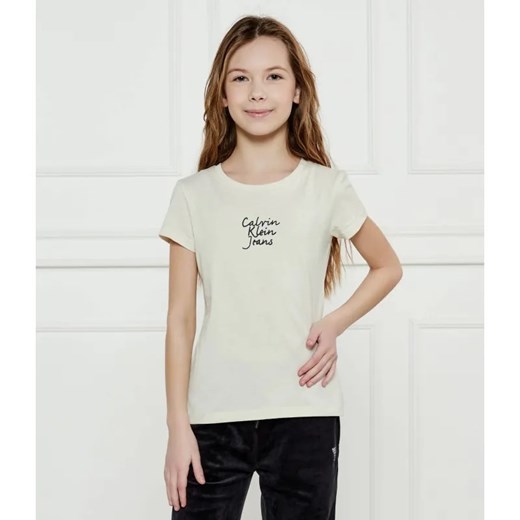 Calvin Klein Jeans T-shirt | Slim Fit ze sklepu Gomez Fashion Store w kategorii Bluzki dziewczęce - zdjęcie 185003328