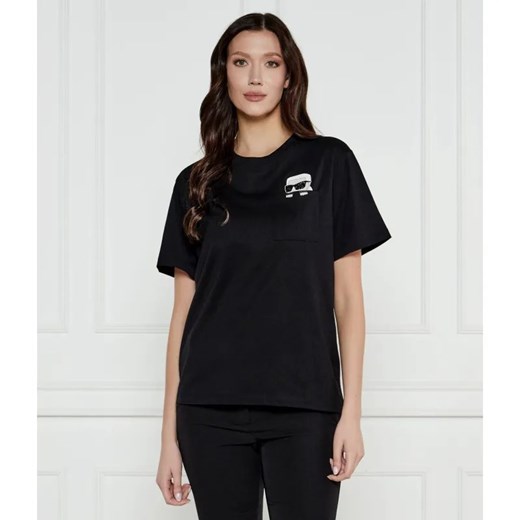 Karl Lagerfeld T-shirt IKON RS PEAK-A-BOO | Oversize fit ze sklepu Gomez Fashion Store w kategorii Bluzki damskie - zdjęcie 185003468
