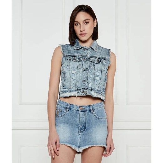 One Teaspoon Jeansowa kamizelka Acid Blue | Cropped Fit One Teaspoon M wyprzedaż Gomez Fashion Store